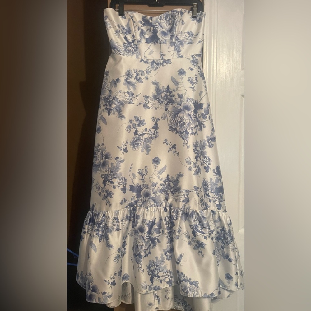 Alfred Sung Floral Strapless Dress